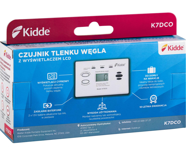 Kidde K7DCO Czujnik tlenku węgla LCD - 1060249 - zdjęcie 6